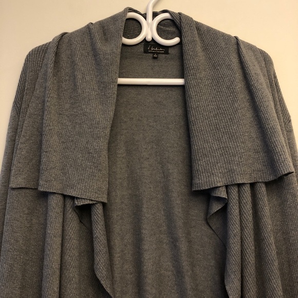 T. Babaton Grey Silk and Cashmere Open Cardigan, Size S - Picture 2 of 13